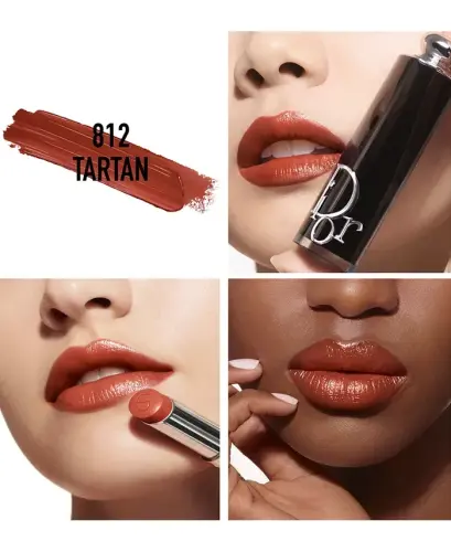 Addict Refillable Shine Lipstick-812 Tartan (Jigarrang qizil) - 3