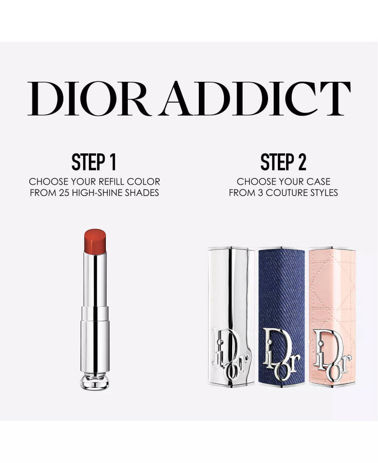 Addict Shine Labial Ranglar To'plami 976 Be Dior (yorqin pushti) - 6