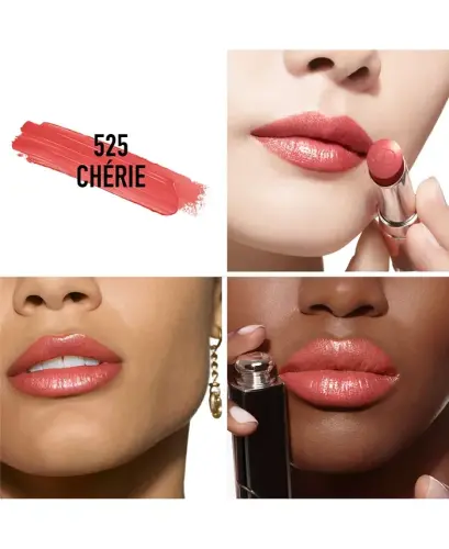 Addict Refillable Shine Lipstick - 525 Cherie (A pink rosewood) - 3