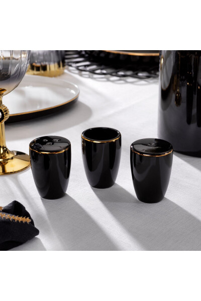 Adel Black Dinner Set - 56 Pieces - Black - 6