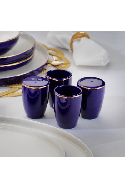 Adel Navy Blue Dinner Set - 56 Pieces - 4