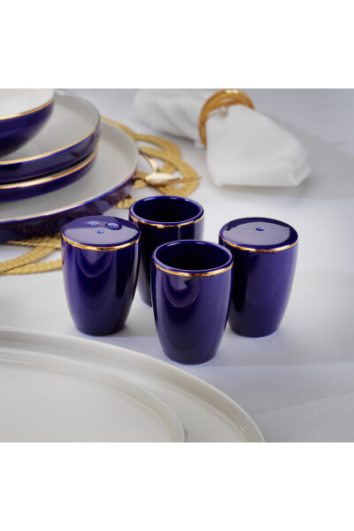 Adel Navy Blue Dinner Set - 56 Pieces - 11