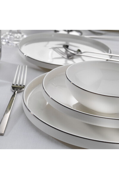 Adel Platinum Dinner Set 56 Pieces - Platinum - 4