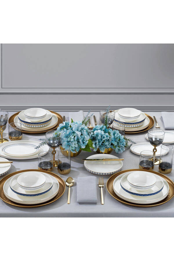 Adel Self 56 Piece Dinner Set - Gold - 2