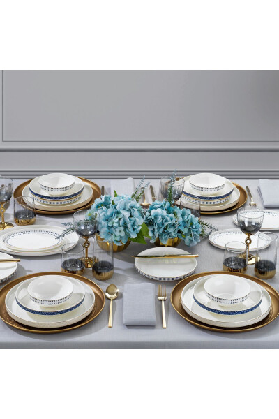 Adel Self 56 Piece Dinner Set - Gold - Schafer