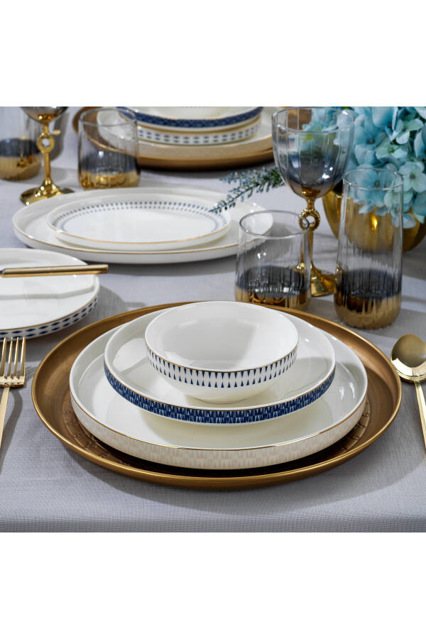 Adel Self 56 Piece Dinner Set - Gold - 11