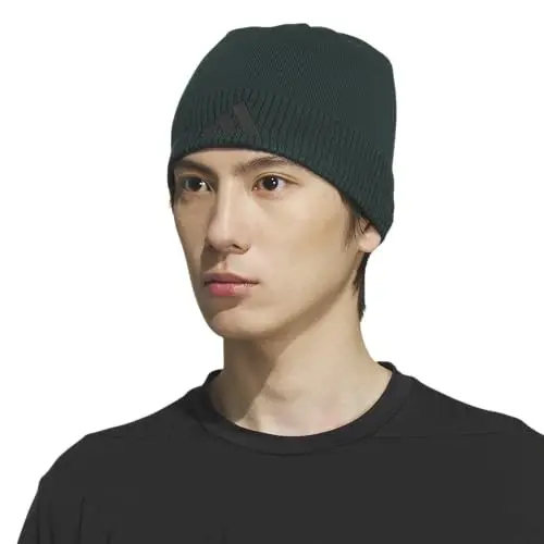 adidas Creator 3 Beanie | Warm Double-Layer Knit, Soft Acrylic Knit, Moisture-Wicking Mesh, Premium TPU Logo, 3-Stripe Back Detail, Cold-Weather Ready - 5