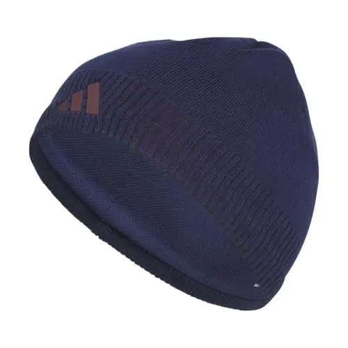adidas Creator 3 Beanie | Warm Double-Layer Knit, Soft Acrylic Knit, Moisture-Wicking Mesh, Premium TPU Logo, 3-Stripe Back Detail, Cold-Weather Ready - 1