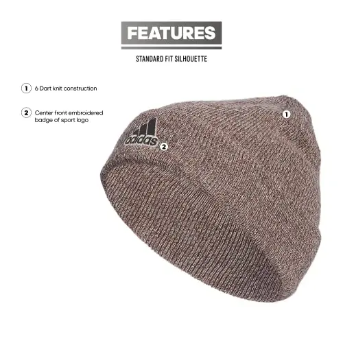 adidas erkaklar jamoasi Beanie, standart qilib ishlangan manjetli akril trikotaj shapka/qish uchun qalpoq - 2