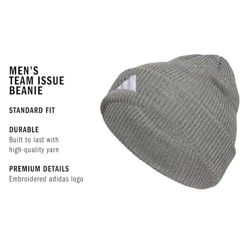Adidas erkaklar jamoasi uchun Beanie – Standart qishki trikotaj shapka - 5