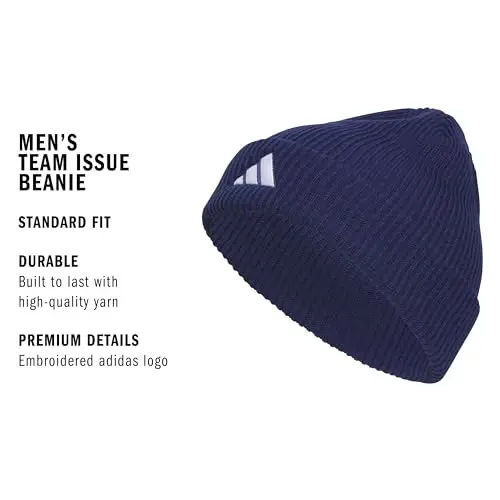 Adidas erkaklar jamoasi uchun mo'ljallangan shapka – Standart qishki trikotaj shapka - 5