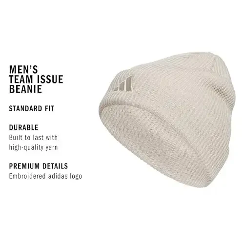 Adidas erkaklar jamoasi uchun shapka – Standart qishki trikotaj shapka - 5