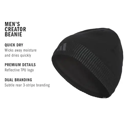 adidas Mens Creator Beanie – Standard Fit Knit Winter Skull Cap - 3