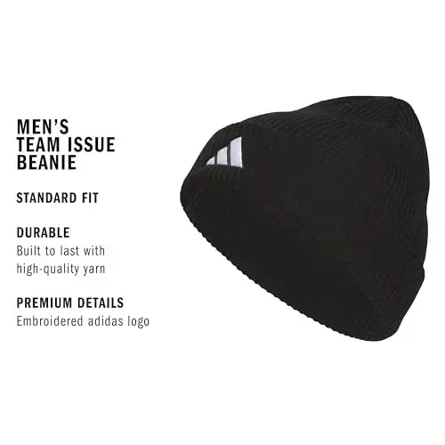 adidas Men's Team Issue Beanie – Standard Fit Winter Knit Hat - 5