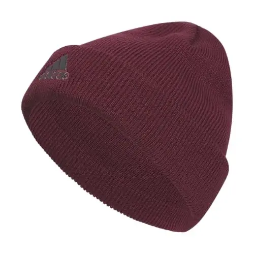 adidas Men's Team Issue Beanie, Standard Fit Cuffed Acrylic Knit Hat/Cap for Winter - 1