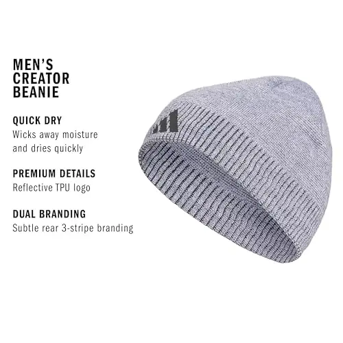 Adidas Men's Skully Beanie – Knit Winter Skull Cap, Standard Fit - 2