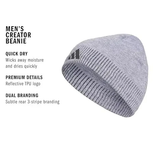 adidas Mens Creator Beanie – Standard Fit Knit Winter Skull Cap - 2