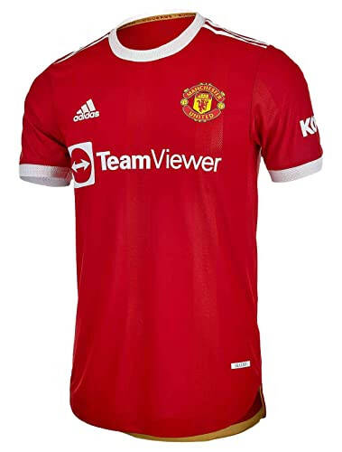 Adidas Men's Manchester United Home Authentic Soccer Jersey 2021/22 (Large) Red - 1