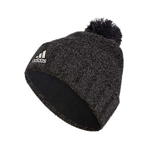 adidas Men's Recon Ballie Beanie, Standard Fit Cuffed Fleece-Lined Winter Knit Hat/Cap with Pom - 1