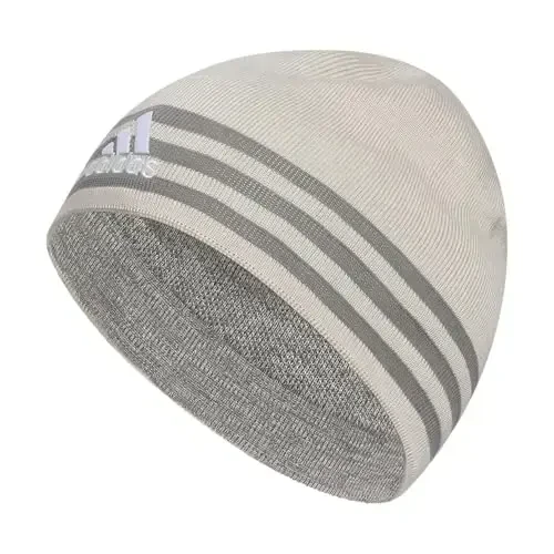 Adidas Mens Reversible Skully Beanie – Knit Winter Skull Cap, Standard Fit - ADIDAS (1)