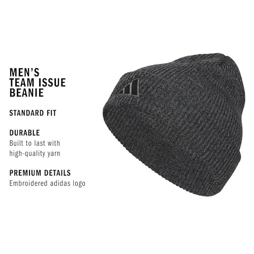 adidas Men's Team Issue Beanie – Standard Fit Winter Knit Hat - 5