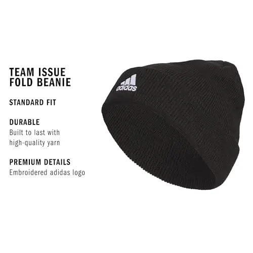 adidas Men's Team Issue Beanie – Standard Fit Winter Knit Hat - 2