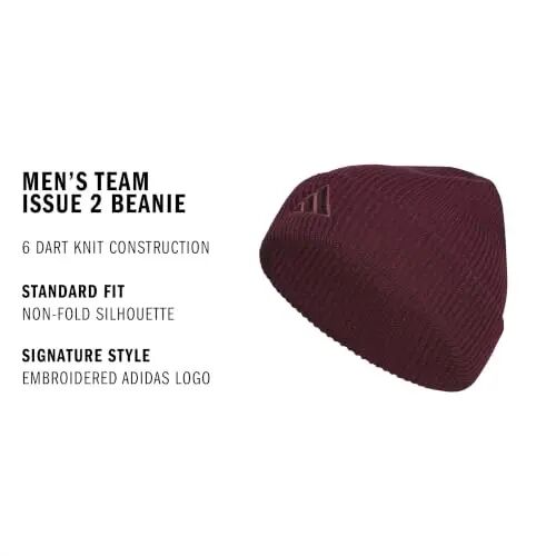 adidas Men's Team Issue Beanie | Warm Double-Layer Knit, Soft Stretch Fabric, Snug Coverage, Cold-Weather Ready - adidas (1)