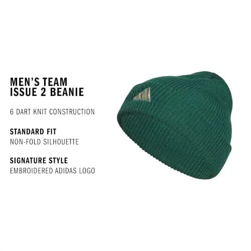 adidas Men's Team Issue Beanie | Warm Double-Layer Knit, Soft Stretch Fabric, Snug Coverage, Cold-Weather Ready - adidas (1)