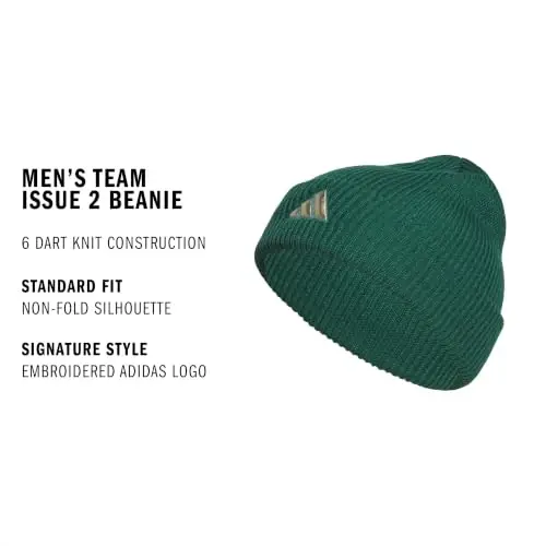 adidas Men's Team Issue Beanie | Warm Double-Layer Knit, Soft Stretch Fabric, Snug Coverage, Cold-Weather Ready - adidas (1)