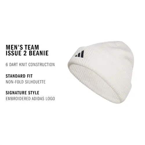 adidas Men's Team Issue Beanie | Warm Double-Layer Knit, Soft Stretch Fabric, Snug Coverage, Cold-Weather Ready - 2