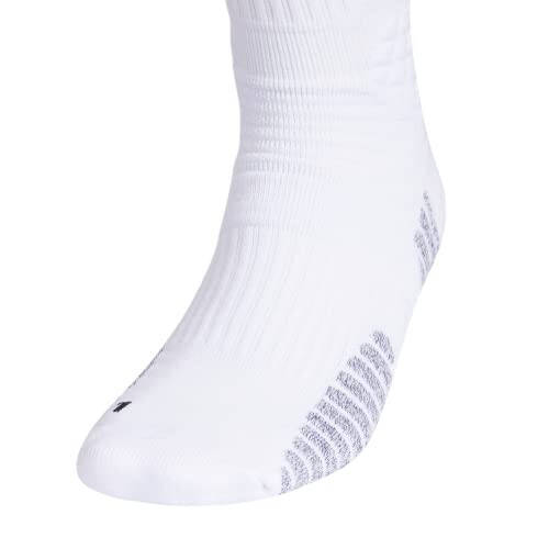 Adidas Select Basketball Crew Socks (1 Pair) for Team Sports, Boys Girls Men Women, White/Black/2, X-Large - 3