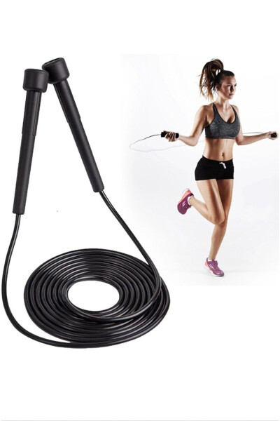 Adjustable Black Sports Jump Rope - 4