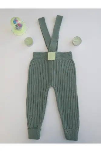 Adjustable Cross-Strapped Baby Toddler Leggings Jumpsuit Mint - 3