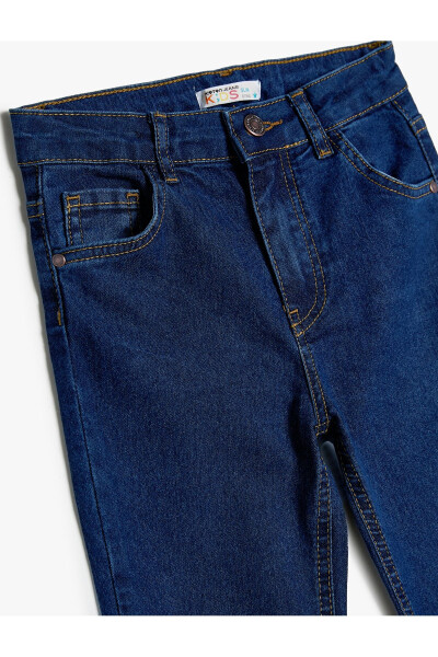 Adjustable elastic waistband, cotton slim jean. - 9