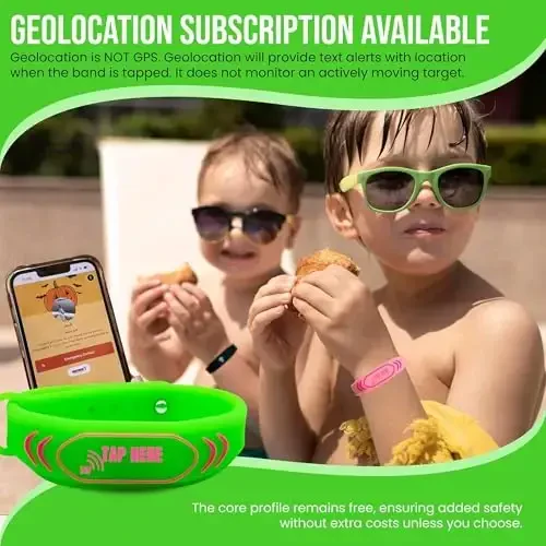 Adjustable Kids ID Bracelet – NFC Smart Safety Band with “Tap Here” Logo, Child ID Wristband for Nonverbal Kids & Medical Info, Waterproof Silicone, Not GPS, No Subscription - 6