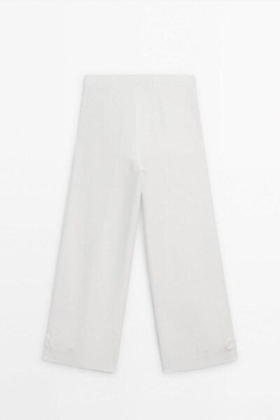 Adjustable linen trousers - 8