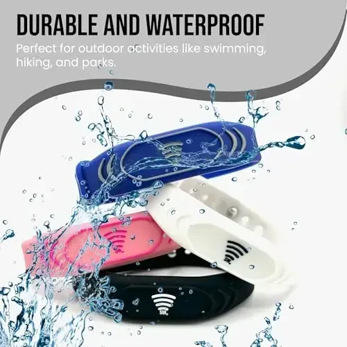 Adjustable QR Code Bracelet for Kids – Smart Safety Band with Scannable Emergency Profile, Waterproof Silicone, Not GPS, No Subscription, Travel & Theme Park Child ID Wristband - 6