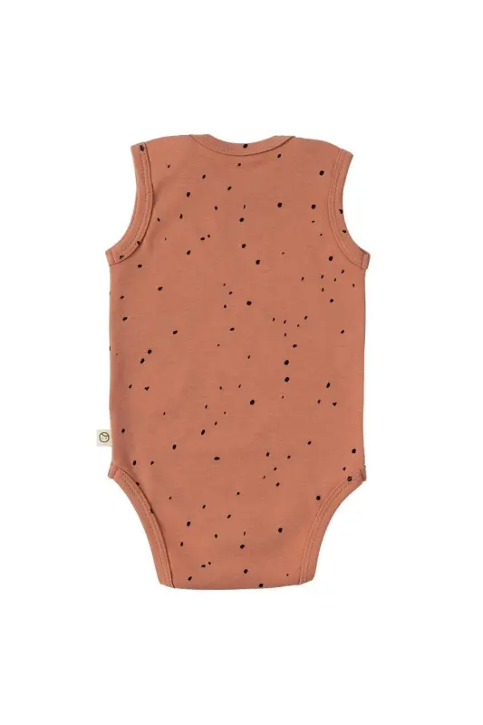 Adjustable Snap Undershirt Cosmos Pink Organic Cotton-Pink Dots - 2