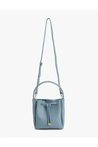 Adjustable Strap Ruched Faux Leather Tote Bag - 1