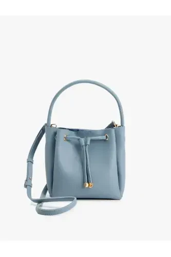 Adjustable Strap Ruched Faux Leather Tote Bag - KOTON (1)