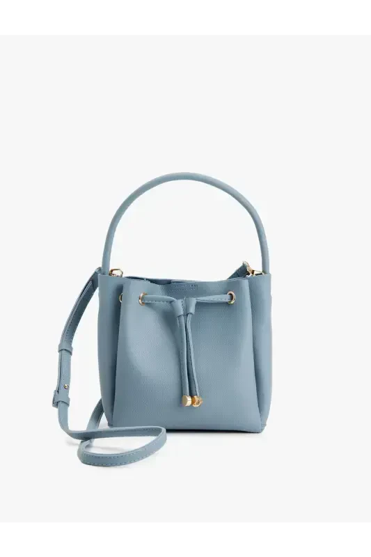 Adjustable Strap Ruched Faux Leather Tote Bag - 2