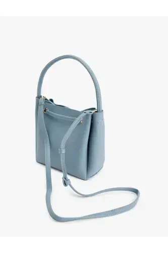 Adjustable Strap Ruched Faux Leather Tote Bag - 3