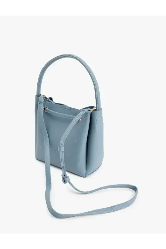 Adjustable Strap Ruched Faux Leather Tote Bag - 3