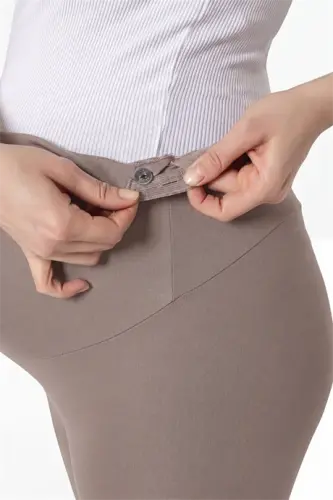 Adjustable Waist Mink Flexible High Waist Maternity Leggings - 3
