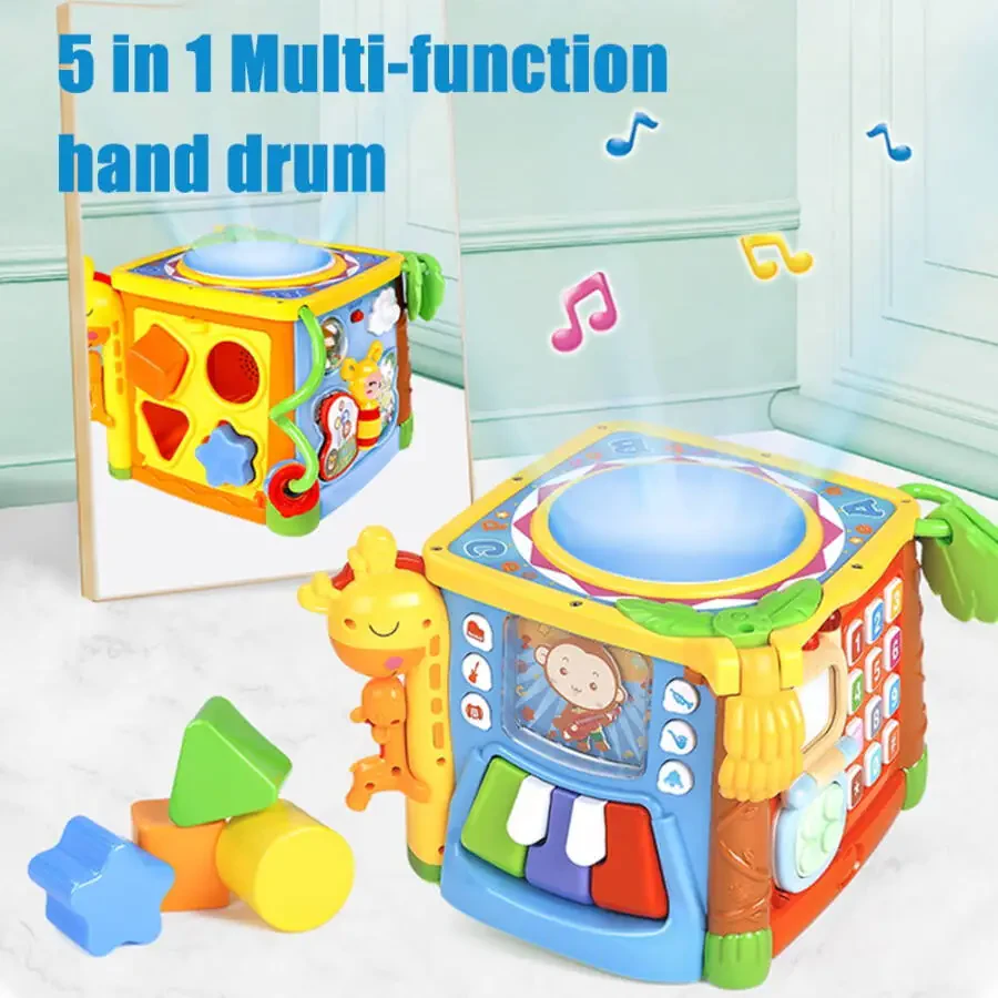 Adofi Busy Learners Activity Cube, 5-in-1 Baby Sorter Toys, Baby Toys 6-12 Months, Montessori Toys for 1 Year Old Girls Boys - 1