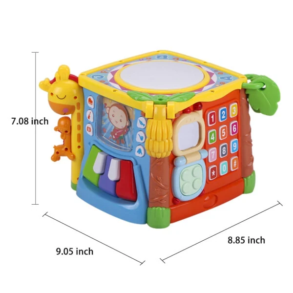 Adofi Busy Learners Activity Cube, 5-in-1 Montessori Toys for 1 Year Old - 9