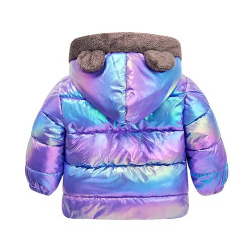 ADUKIDE 6M-4T Baby Girls Boys Winter Coat Toddler Puffer Fleece Bear Ears Coats Outerwear with Pockets - 2