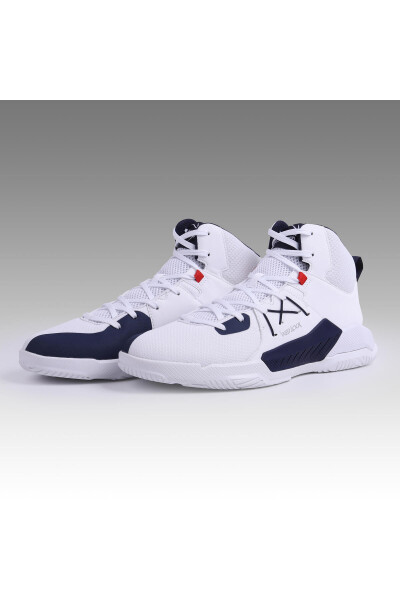 Adult Basketball Shoes - White / Navy - Protect 120 - 14