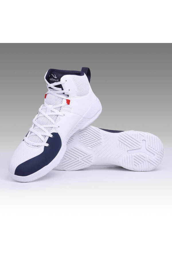 Adult Basketball Shoes - White / Navy - Protect 120 - 15