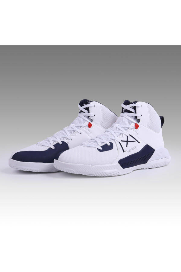 Adult Basketball Shoes - White / Navy - Protect 120 - 9